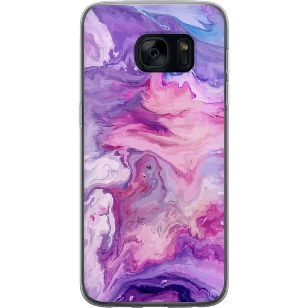 Kompatibelt Mobildeksel til Samsung Galaxy S7 Marmor Lilla