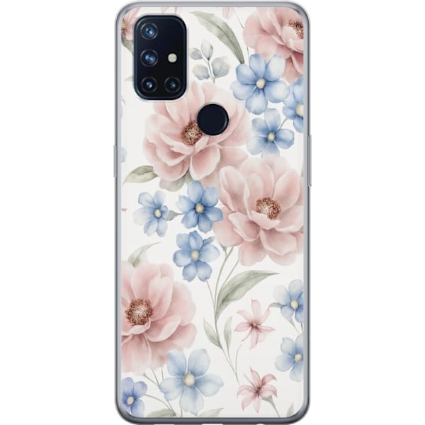 OnePlus Nord N10 5G Genomskinligt Skal Romantiska blommor
