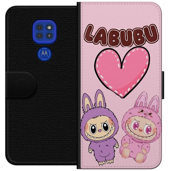 Motorola Moto G9 Play Plånboksfodral Labubu Pink Monster