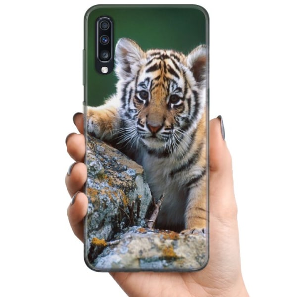 Samsung Galaxy A70 TPU Mobilcover Tiger
