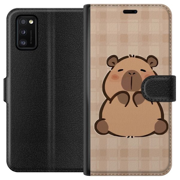 Samsung Galaxy A41 Tegnebogsetui Mobilskal kawaii capybara flera figurer japansk stil