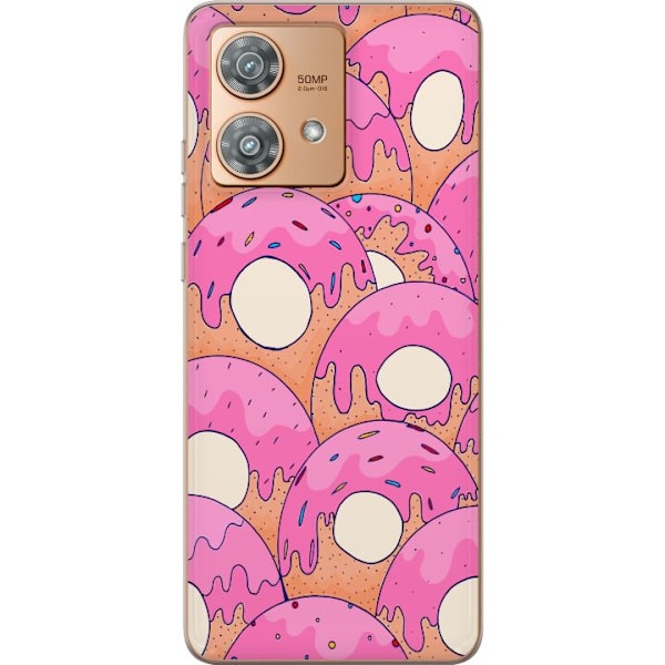 Motorola Edge 40 Neo Gennemsigtig cover Donuts