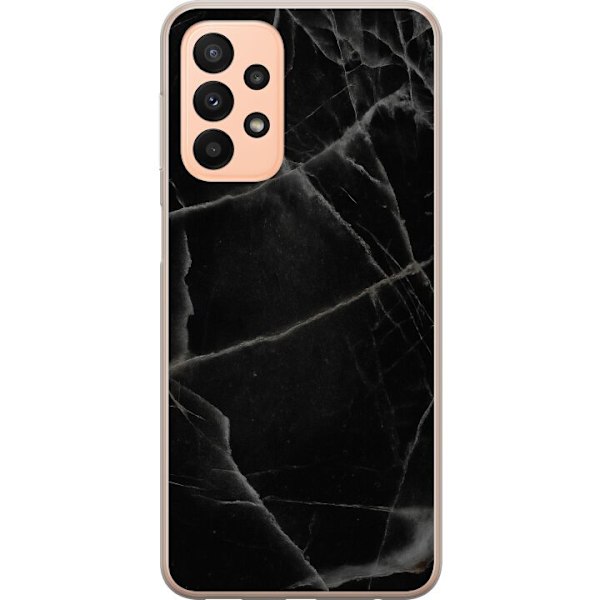 Samsung Galaxy A23 Gennemsigtig cover Sort marmor