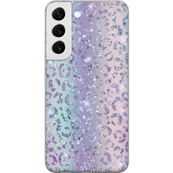 Samsung Galaxy S22 5G Gennemsigtig cover Glitter Leopard