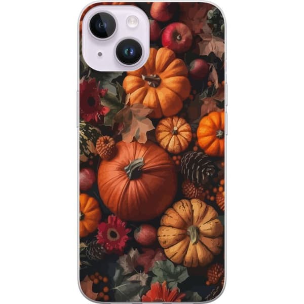 Kompatibel Mobilcover til Apple iPhone 14 Græskarhøst efterår plakat efterår halloween græskar æbler blomster efterårssæson rustik dekor design