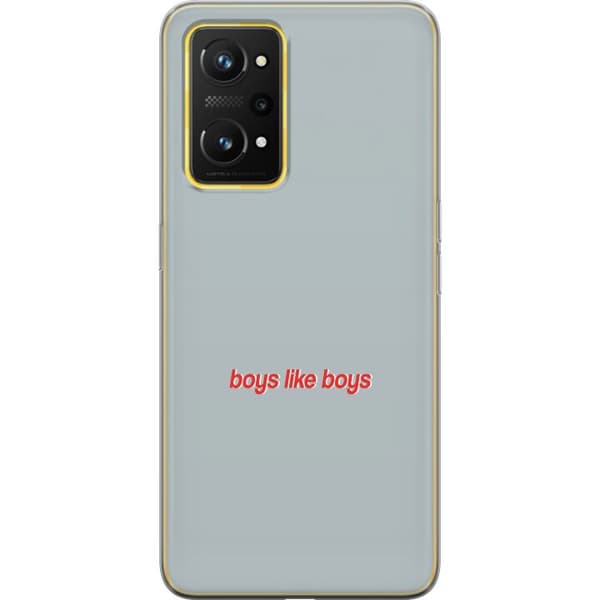 Kompatibelt Mobilskal till Realme GT Neo 3T Boys Like Boys text grå
