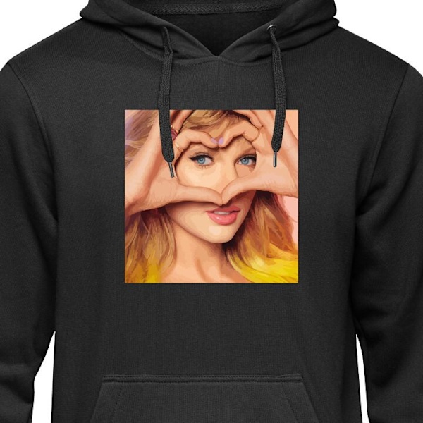 Hoodie til Voksen | Behagelig Hættetrøje Taylor Swift sort M