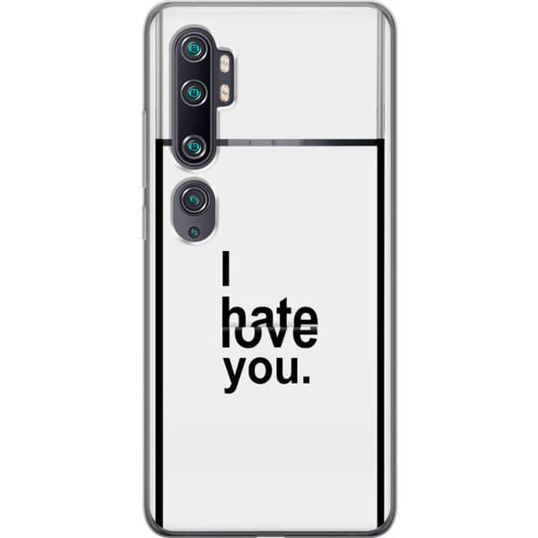 Kompatibelt Mobilskal till Xiaomi Mi Note 10 I Hate Love You vit