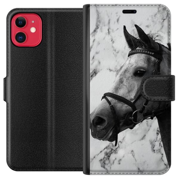 Kompatibel Tegnebogsetui til Apple iPhone 11 Hest