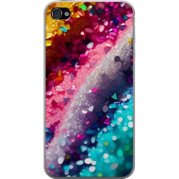 Apple iPhone 4 Läpinäkyvä kuori Glitter
