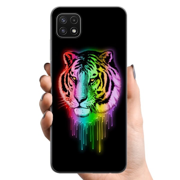 Samsung Galaxy A22 5G TPU Mobilskal Tiger