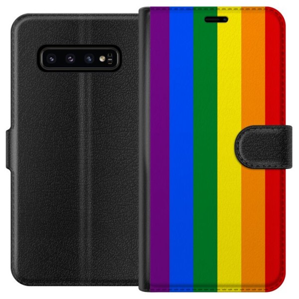 Samsung Galaxy S10 Plånboksfodral Pride Flagga