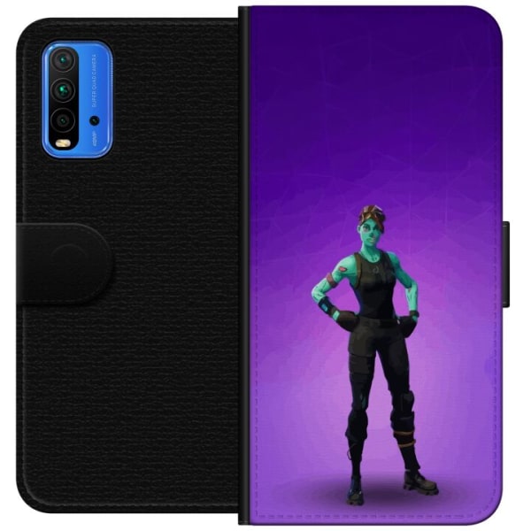 Xiaomi Redmi Note 9 4G Lompakkokotelo Fortnite - Ghoul Trooper