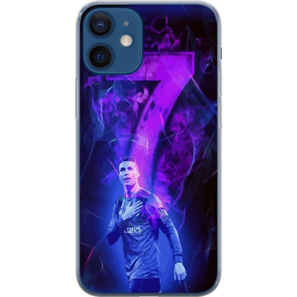 Apple iPhone 12 mini Läpinäkyvä kuori Ronaldo 7 - Jalkapallolegenda Toiminnassa Fanien Puolesta