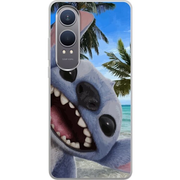 OnePlus Nord CE4 Lite Gjennomsiktig deksel Stitch mobildeksel med palmer i søtt vennskapsdesign.