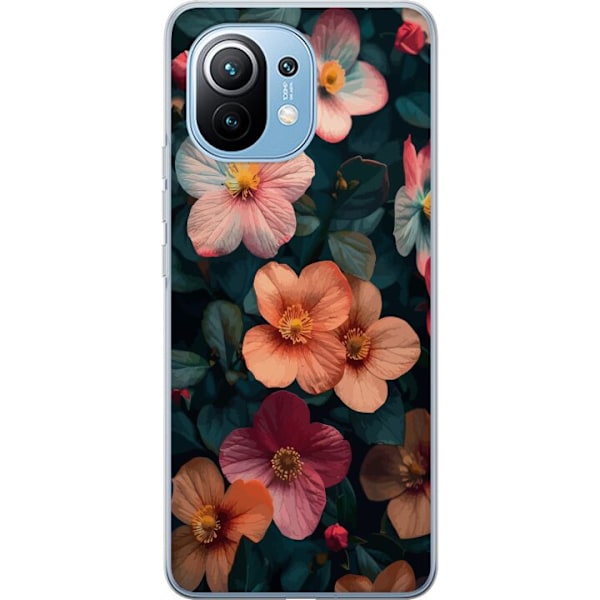 Xiaomi Mi 11 Gennemsigtig cover Blomster