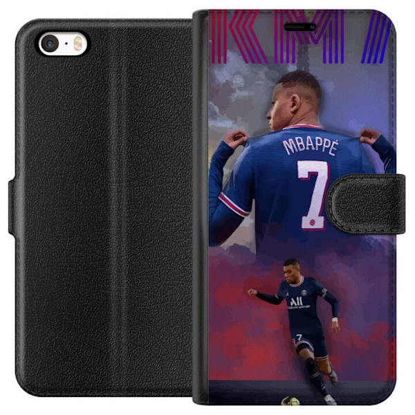 Apple iPhone SE (2016) Plånboksfodral MAP Fotboll Design Grafiskt Mönster Modern Sportmotiv Trend Fotboll Populär Grafisk Stil Motiv
