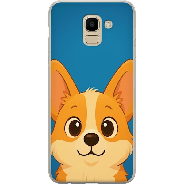 Samsung Galaxy J6 Läpinäkyvä kuori Hello Corgi