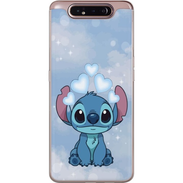 Samsung Galaxy A80 Läpinäkyvä kuori Stitch Hyppäävä Ilo