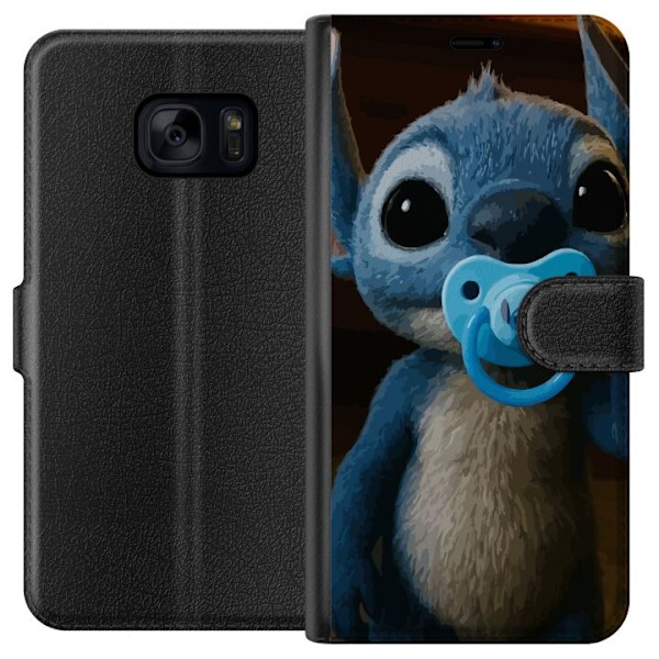 Samsung Galaxy S7 Lompakkokotelo Stitch & Napp - vauvateema söpöllä hahmolla