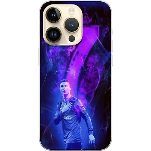 Apple iPhone 14 Pro Gennemsigtig cover Ronaldo 7 - Fodboldlegende i Handling for Fans