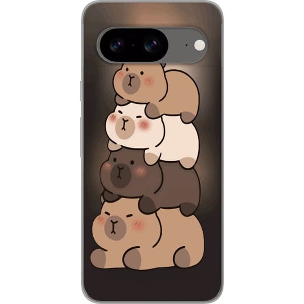 Kompatibel Mobilcover til Google Pixel 8 Capybara Kawaii Sød Dyrefigur