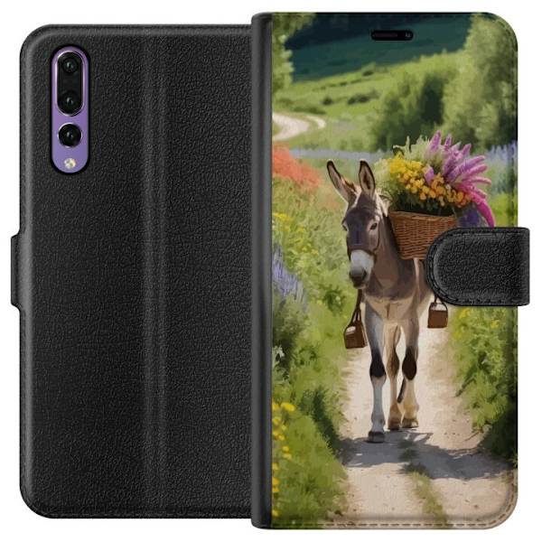 Huawei P20 Pro Plånboksfodral Åsna Djurmotiv Rolig Design Naturmotiv Populär Dekor Humor Grafiskt Djurtema Exotiskt