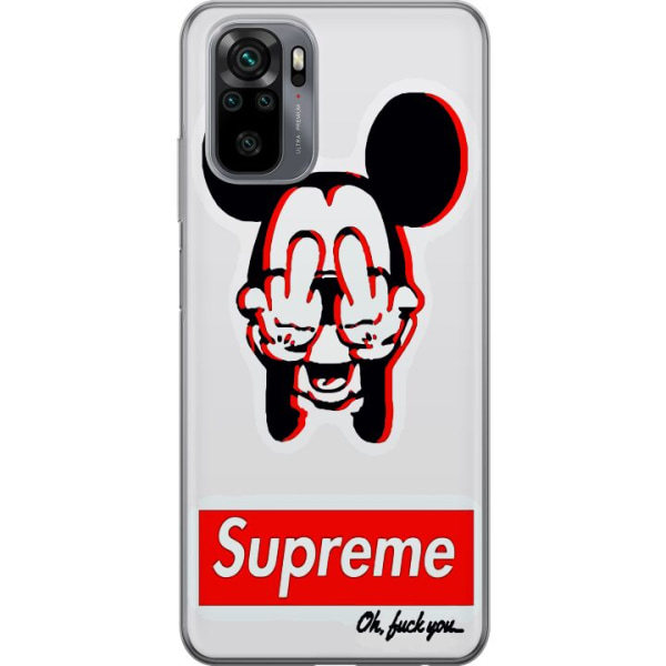 Xiaomi Redmi Note 10 Gennemsigtig cover Mickey Mouse Suppe