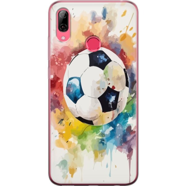 Huawei Y7 (2019) Gennemsigtig cover Fodbold