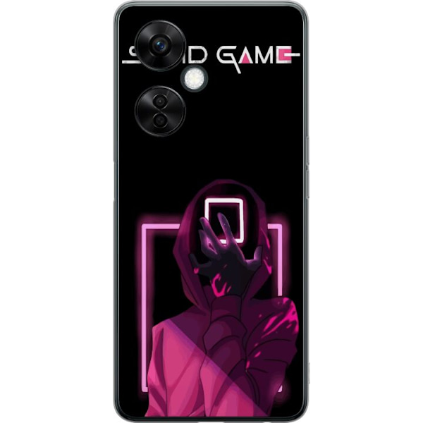 OnePlus Nord CE3 Genomskinligt Skal Squid Game Tema Populär Serie Motiv Grafiskt Ikoniskt Design Asiatisk Popkultur Spänning Drama