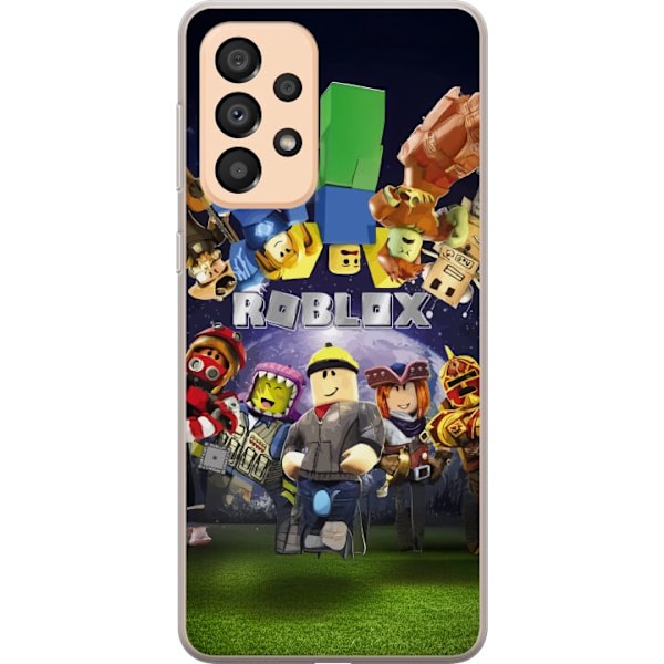 Samsung Galaxy A33 5G Genomskinligt Skal Roblox Värld – Gamingäventyr för Barn & Ungdomar