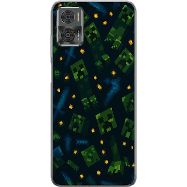 Motorola Moto E22i Gennemsigtig cover Minecraft Dungeons Mob