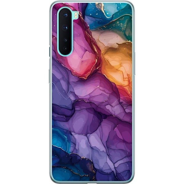 OnePlus Nord Gennemsigtig cover Farverige stenar