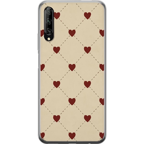 Huawei P smart Pro 2019 Läpinäkyvä kuori Sydänverkko