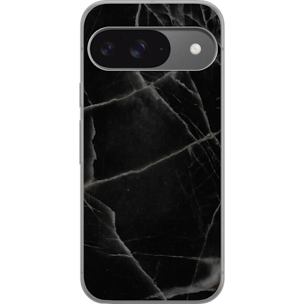 Google Pixel 9 Genomskinligt Skal Svart marmor