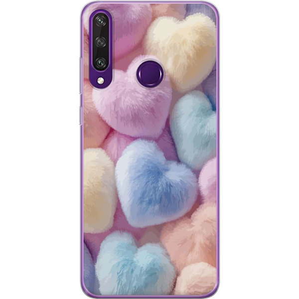 Huawei Y6p Gennemsigtig cover Hjerter Kærlighed Grafisk Design Romantisk Motiv Populær Symbol Grafisk Mønster Dekoration