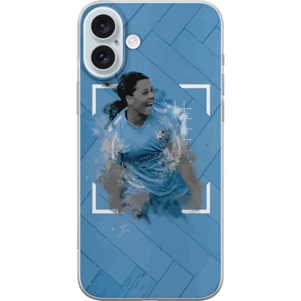 Apple iPhone 16 Plus Gennemsigtig cover Sam Kerr (Sky Blue FC)