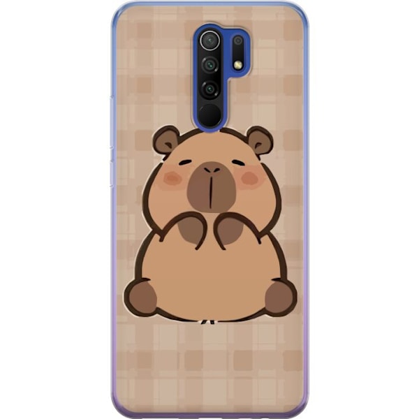 Xiaomi Redmi 9 Läpinäkyvä kuori Mobilskal kawaii capybara flera figurer japansk stil