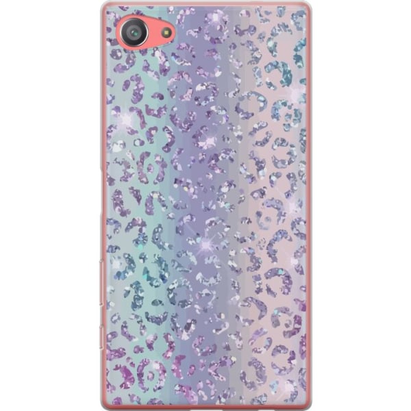Sony Xperia Z5 Compact Gennemsigtig cover Glitter Leopard