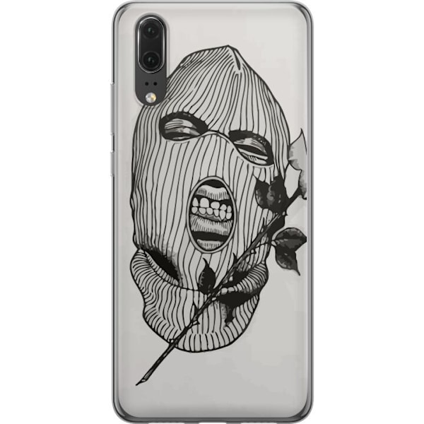 Huawei P20 Läpinäkyvä kuori Hiihtomaski Ros Katutyö Muotoilu Graafinen Kuvio Jännitys Kaupunkityyli Katutaidetta Naamiaiset Symboli