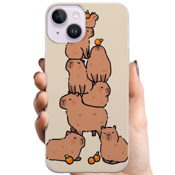 Apple iPhone 15 TPU Mobilskal Capybara