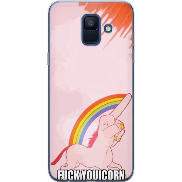 Samsung Galaxy A6 (2018) Genomskinligt Skal Fuck Unicorn