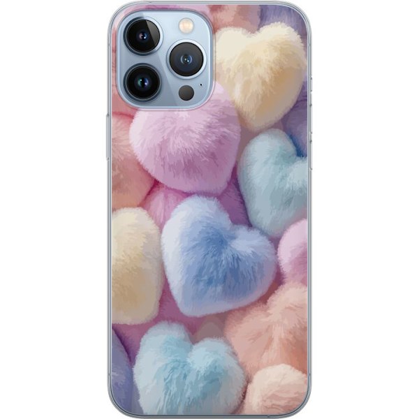 Apple iPhone 13 Pro Max Genomskinligt Skal Hjärtan Kärlek Grafisk Design Romantiskt Motiv Populärt Symbol Grafiskt Mönster Dekoration