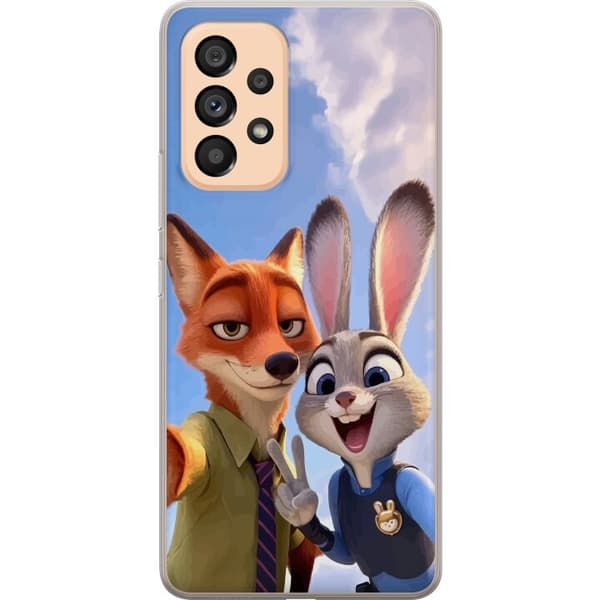 Kompatibelt Mobildeksel til Samsung Galaxy A53 5G Zootopia Nick og Judy bestevenner