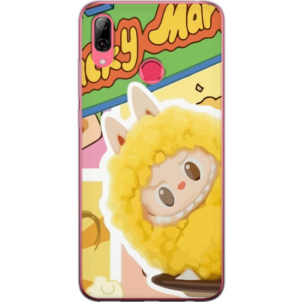 Huawei Y7 (2019) Genomskinligt Skal Labubu Wacky Mart Pop Mart Serie Samlarfigur Söt Design Populärt Motiv Figurserie Kreativ Art Toy