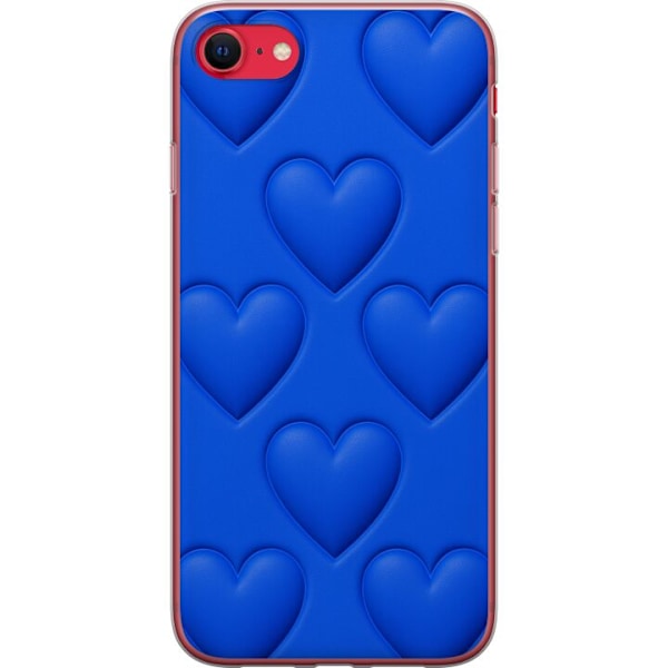Apple iPhone 7 Genomskinligt Skal Blue Hearts