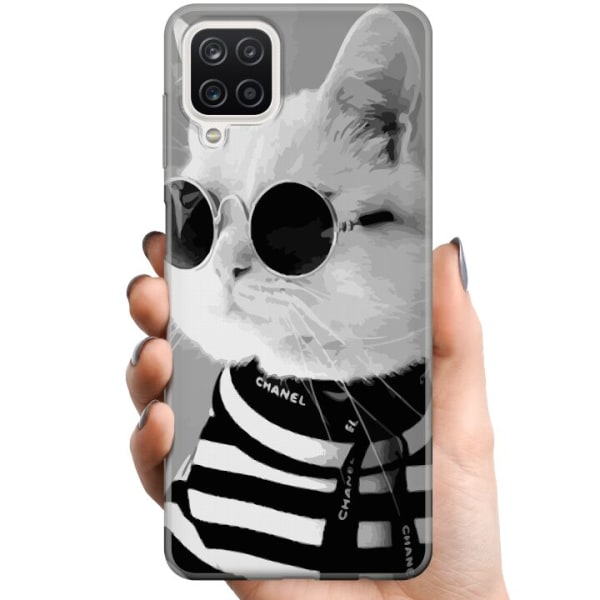 Samsung Galaxy A12 TPU Mobilcover Fancy Kat