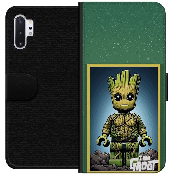 Kompatibel Tegnebogsetui til Samsung Galaxy Note10+ Robot med röda ögon grå
