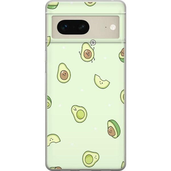 Google Pixel 7 Läpinäkyvä kuori Iloinen Avokado