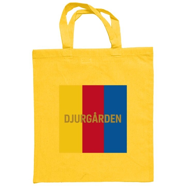 Mulepose | Holdbar Indkøbstaske i Stof Djurgården - fodbold Gul one size